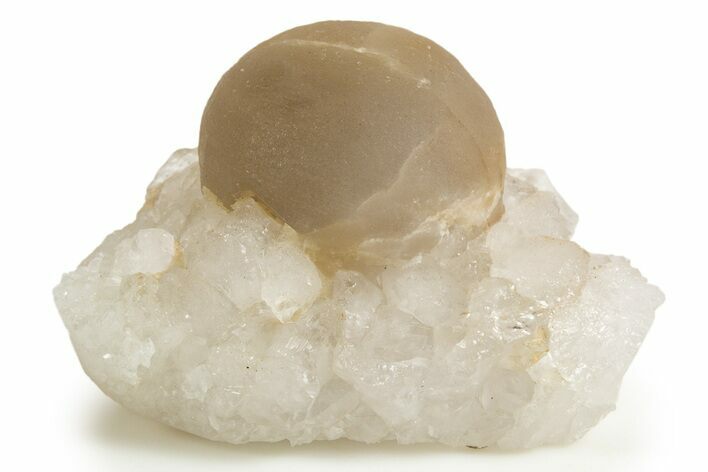 Botryoidal Purple-Orange Fluorite on Quartz - India #342381